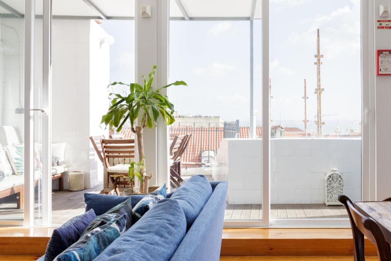 Amazing Rooftop Terrace With River And Historic City View 4 Bedrooms 4 Bathrooms Ac 19Th Century Building Chiado Lisboa Eksteriør billede