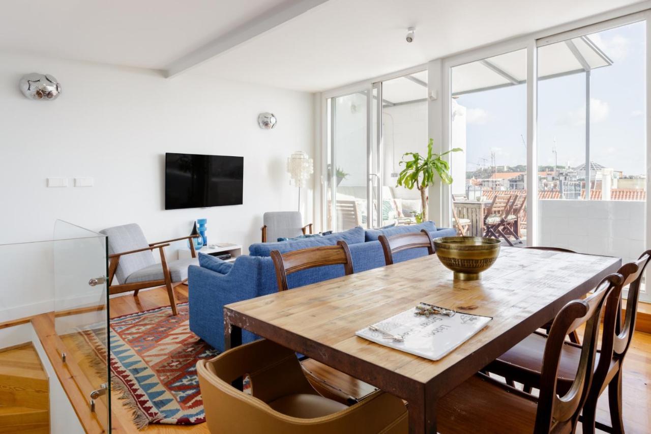 Amazing Rooftop Terrace With River And Historic City View 4 Bedrooms 4 Bathrooms Ac 19Th Century Building Chiado Lisboa Eksteriør billede