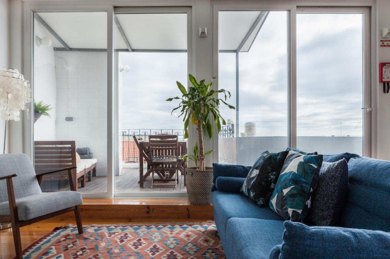 Amazing Rooftop Terrace With River And Historic City View 4 Bedrooms 4 Bathrooms Ac 19Th Century Building Chiado Lisboa Eksteriør billede