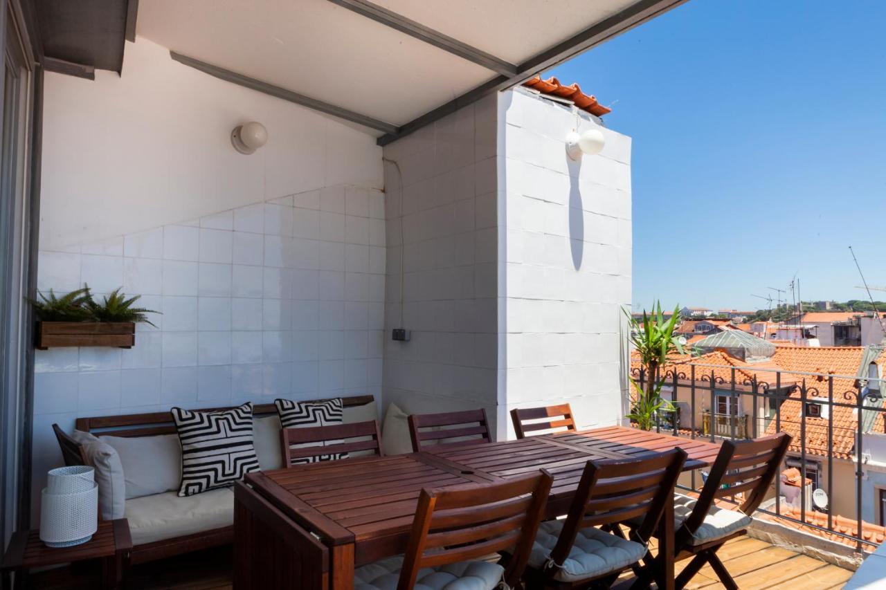 Amazing Rooftop Terrace With River And Historic City View 4 Bedrooms 4 Bathrooms Ac 19Th Century Building Chiado Lisboa Eksteriør billede